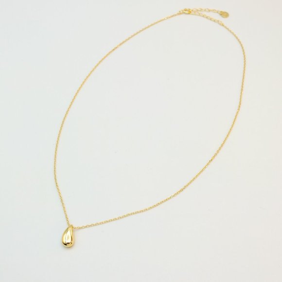 Cate 18K Gold Vermeil Water Droplet Necklace - Picture 5 of 9